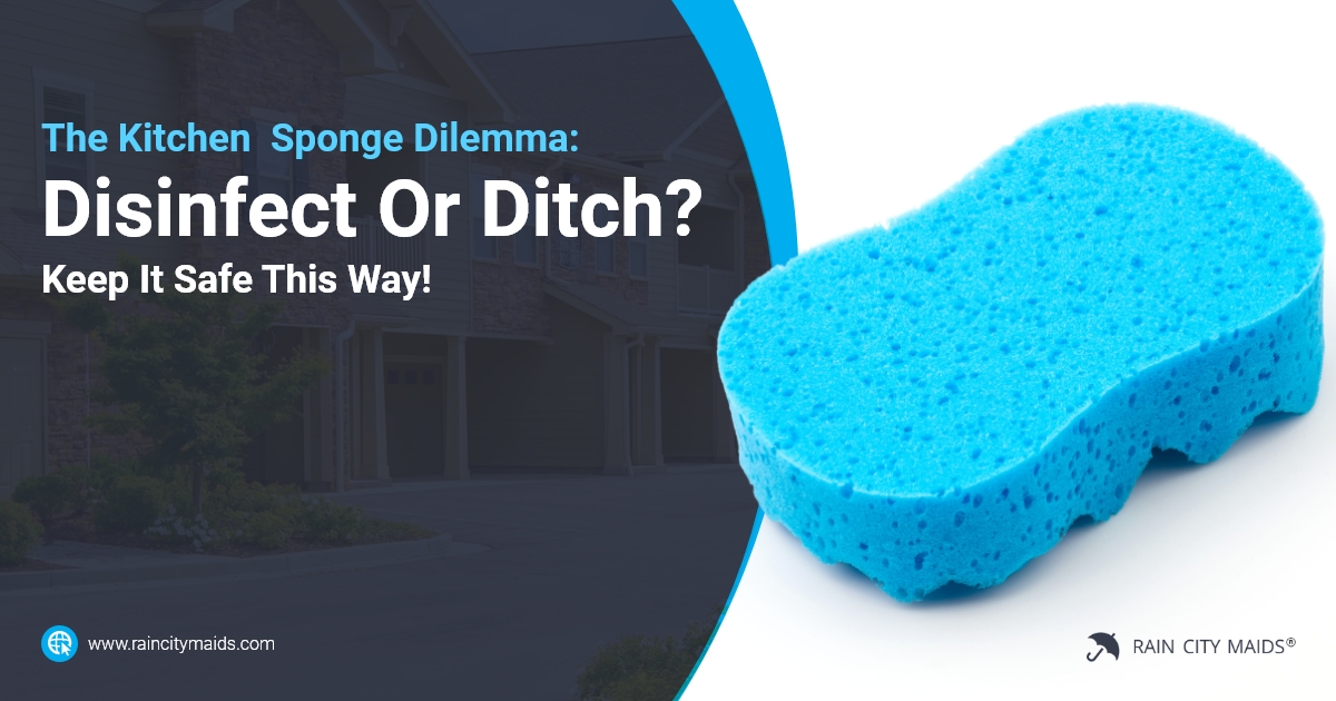 Whenever I get a dish sponge that is past its lifetime for washing dishes,  I always cut it in half and then retire those sponges for household cleaning  around the bathroom and